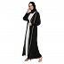 Designer Shrug  abaya combo- Black White